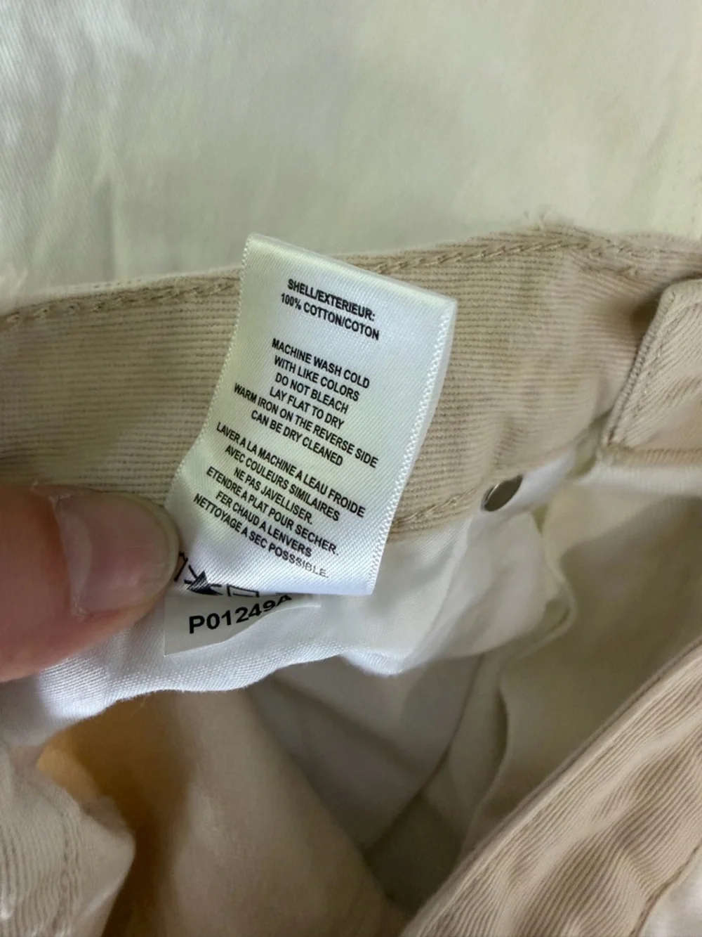 Vigoss Jett Straight Two-Tone Jeans in Cream & White - Picture 10 of 13